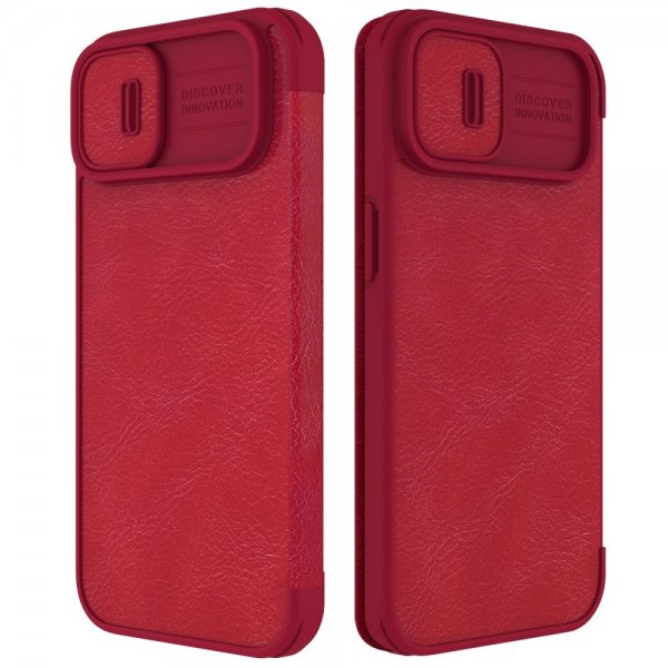 Nillkin iPhone 14 Plus Kotelo Qin Pro Series Punainen