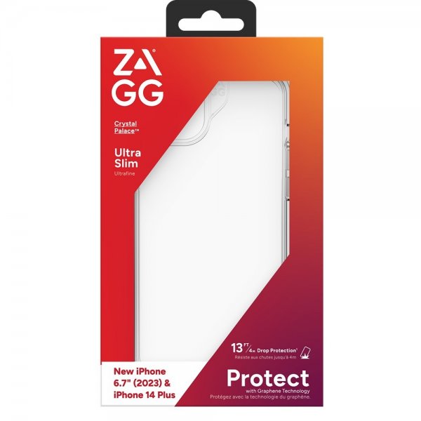 ZAGG iPhone 14 Plus/iPhone 15 Plus Suojakuori Crystal Palace läpinäkyvä