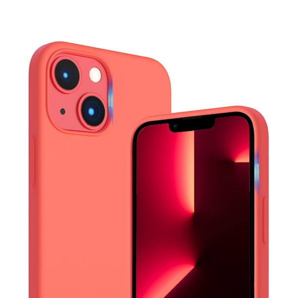 Rvelon iPhone 14 Plus Silikonisuojakuori MagSafe Pinkki