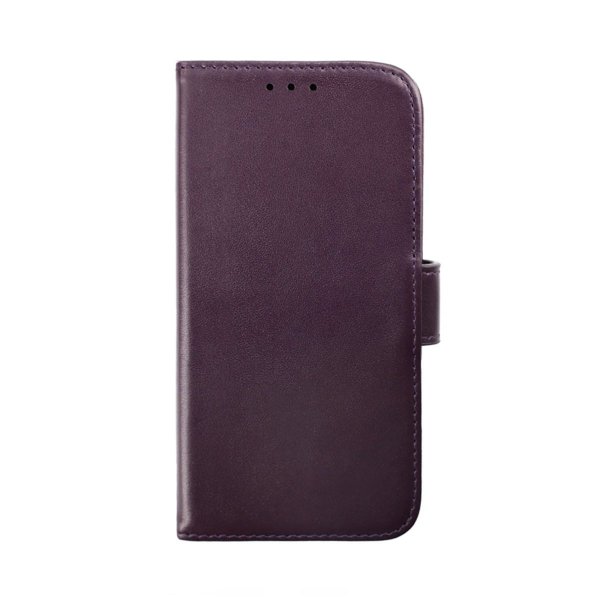 Rvelon iPhone 14 Plus -kotelo, aitoa nahkaa, violetti