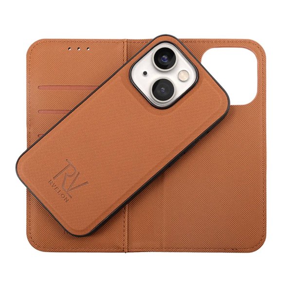 Rvelon iPhone 14 Plus magneettinen irrotettava kuori, ruskea