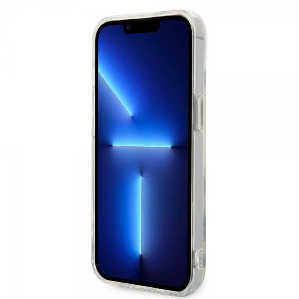 Karl Lagerfeld iPhone 14 Plus -suojakuori Karl & Choupette Gradient White