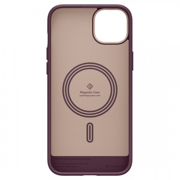 Caseology iPhone 14 Plus -suojakuori Nano Pop Mag Burgundy Bean