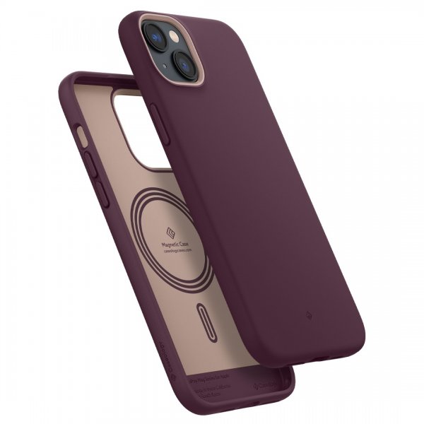 Caseology iPhone 14 Plus -suojakuori Nano Pop Mag Burgundy Bean