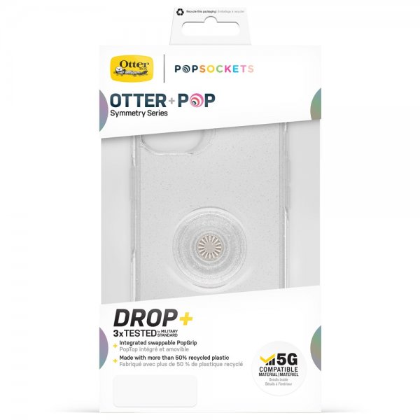 Otterbox iPhone 14 Plus -kuori Otter+Pop Symmetry Clear Stardust