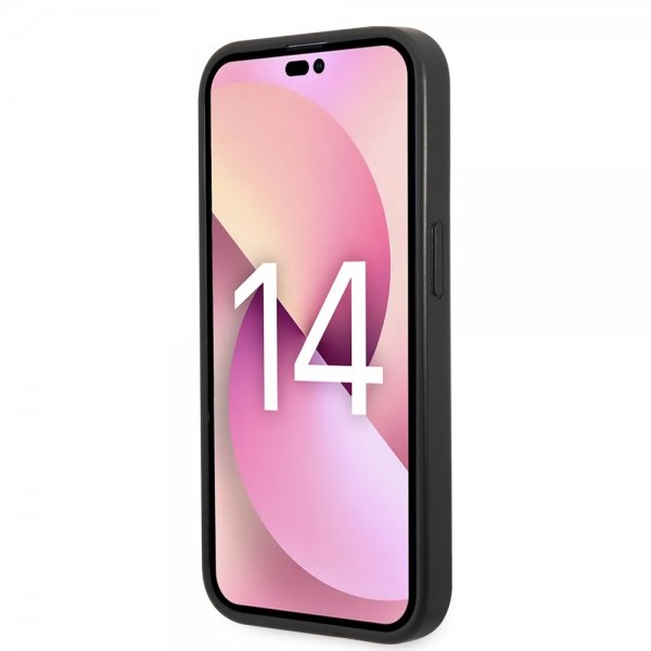 Lacoste iPhone 14 Plus -kuori, Petit Pique Logo, musta
