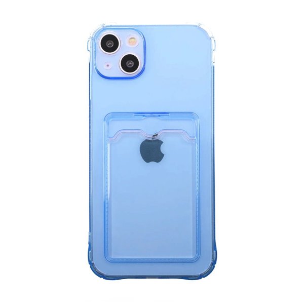 iPhone 14 Plus -kuoret korttipidikkeellä, iskunkestävä, sininen