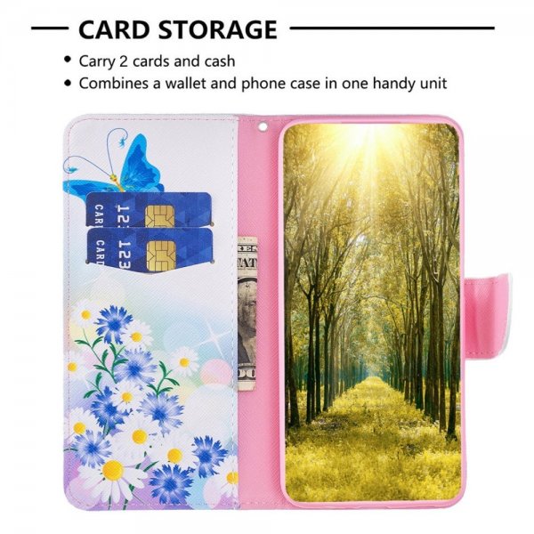 iPhone 14 Pro -suojakuori, perhos- ja kukkakuvio