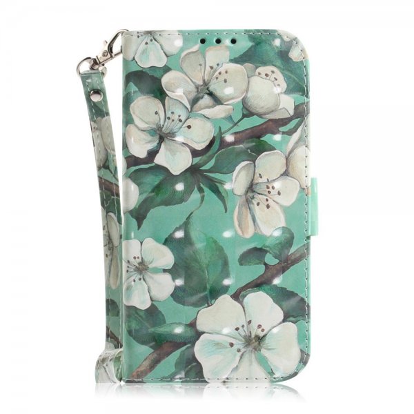 iPhone 14 Pro -kotelo Kukka-aihe Valkoinen