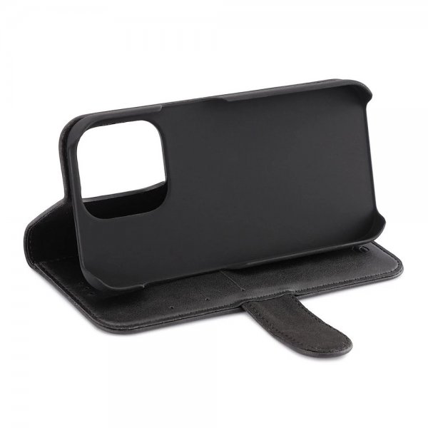 Krusell iPhone 14 Pro -suojakuori, PhoneWallet, musta