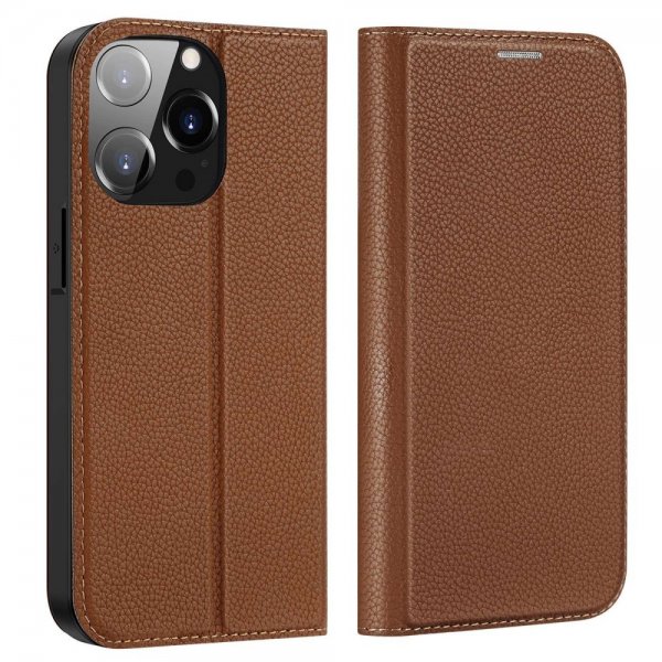 Dux Ducis iPhone 14 Pro -suojakuori Skin X2 -sarja, ruskea