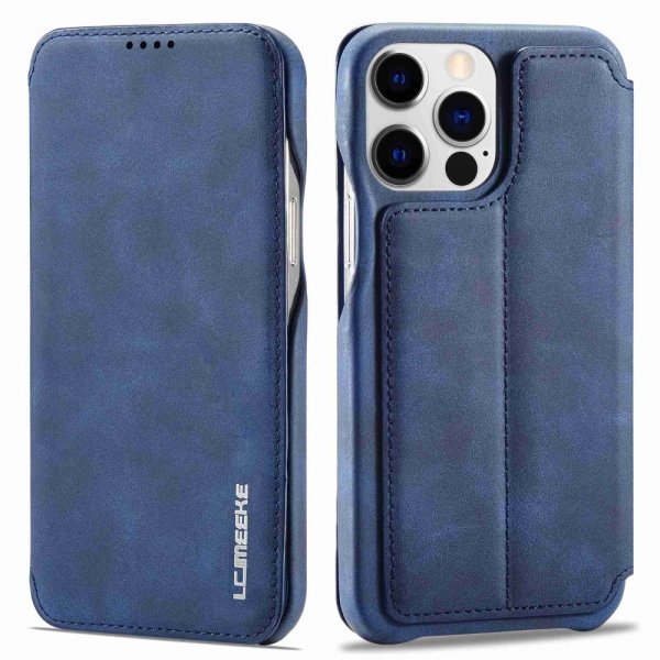 Lc.Imeeke iPhone 14 Pro Max Flip-suojakotelo Sininen