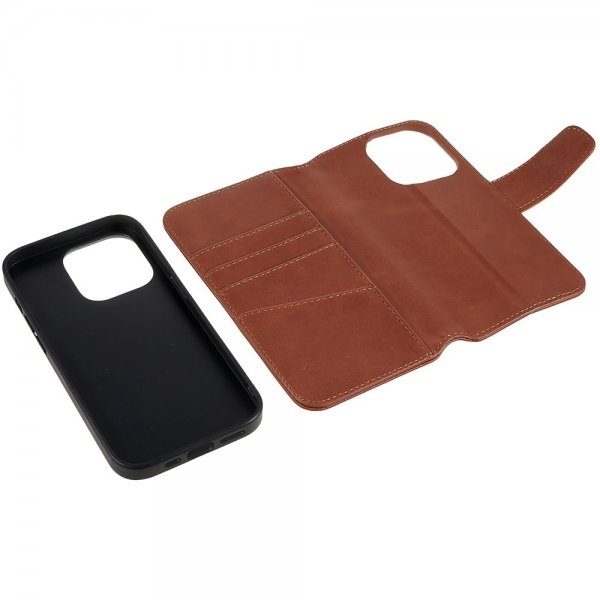Nordic Covers iPhone 14 Pro Max -suojakotelo, MagLeather, Maple Brown