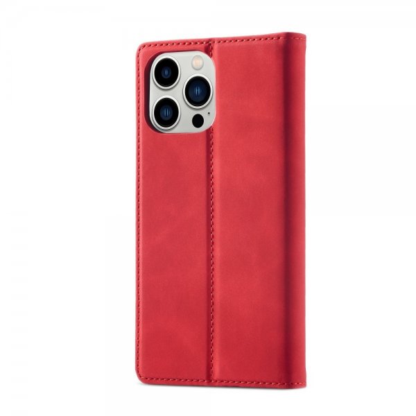 Lc.Imeeke iPhone 14 Pro Max -suojakuori korttipaikalla, punainen