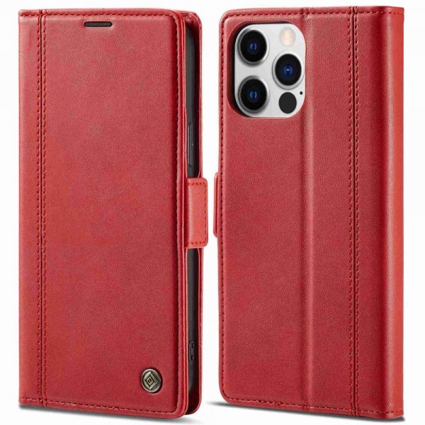Lc.Imeeke iPhone 14 Pro Max -suojakuori korttipaikalla, punainen