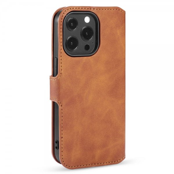 Dg.Ming iPhone 14 Pro Max Retro Ruskea suojakotelo