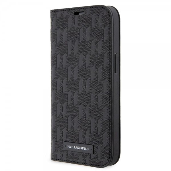 Karl Lagerfeld iPhone 14 Pro Max Suojakuori Saffiano Monogram Musta