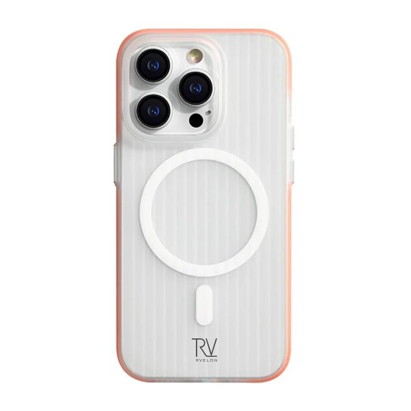 Rvelon iPhone 14 Pro Max -kuori uurrettu MagSafe oranssi