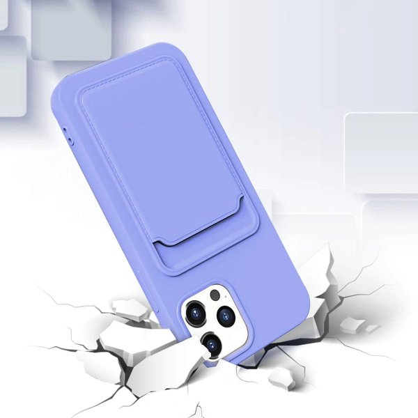 iPhone 14 Pro Max Suojakuori Korttipidike Liila