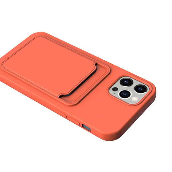 iPhone 14 Pro Max Kuoret Korttipidikkeellä Oranssi