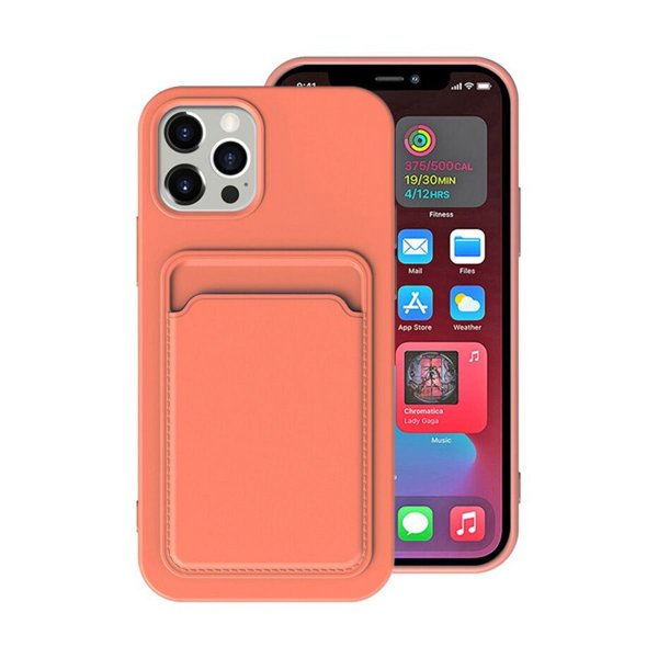 iPhone 14 Pro Max Kuoret Korttipidikkeellä Oranssi