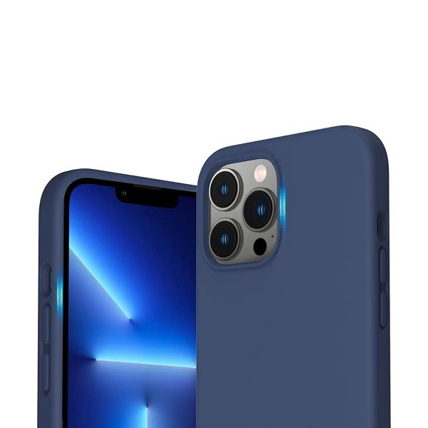 Rvelon iPhone 14 Pro Max -silikonikuori MagSafe, tummansininen