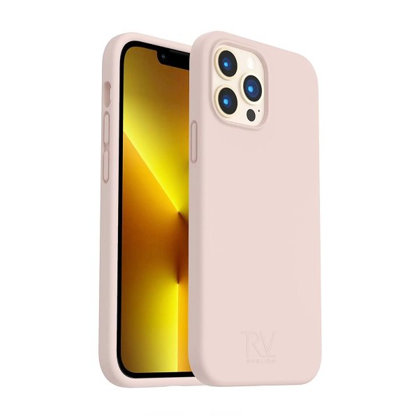 Rvelon iPhone 14 Pro Max Silikonikuori Hiekkaruusu
