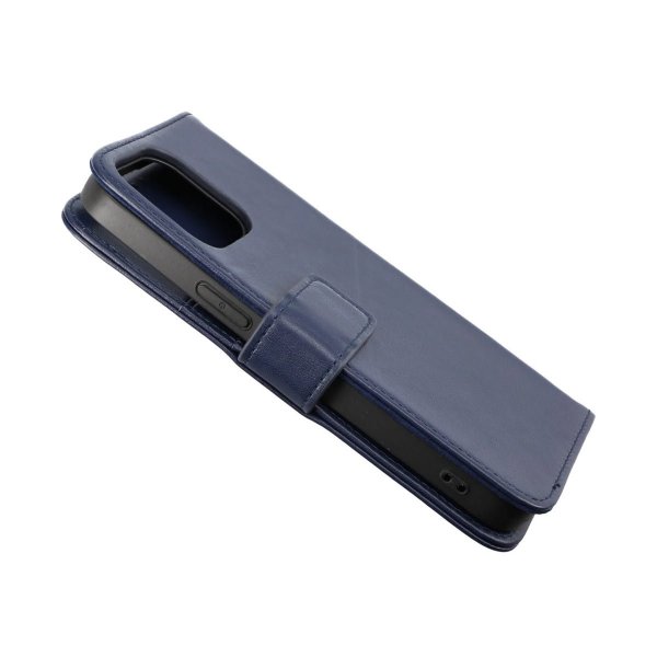 Rvelon iPhone 14 Pro Max -kotelo, aitoa nahkaa, sininen