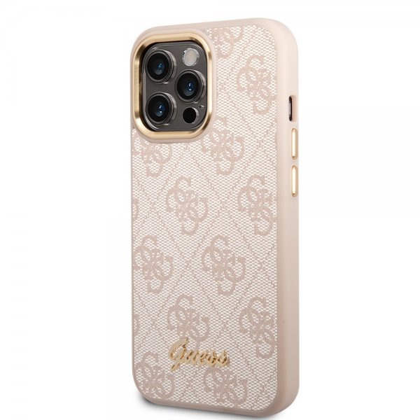 Guess iPhone 14 Pro Max Kuoret 4G Logo Pinkki