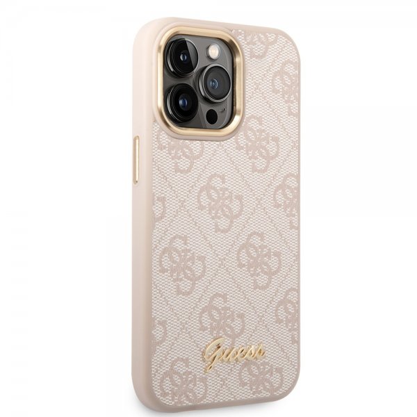 Guess iPhone 14 Pro Max Kuoret 4G Logo Pinkki