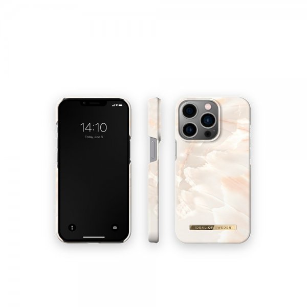 Ideal of Sweden iPhone 14 Pro Max Suojakuori Fashion Case MagSafe Rose Pearl Marble