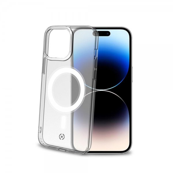 Celly iPhone 14 Pro Max -kuori GELSKINMAG MagSafe Transparent