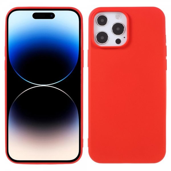 X-Level iPhone 14 Pro Max -kuori Liquid Silicone Punainen