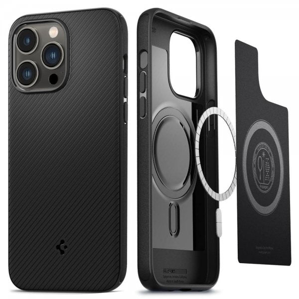 Spigen iPhone 14 Pro Max -kuori Mag Armor MagFit Matte Black