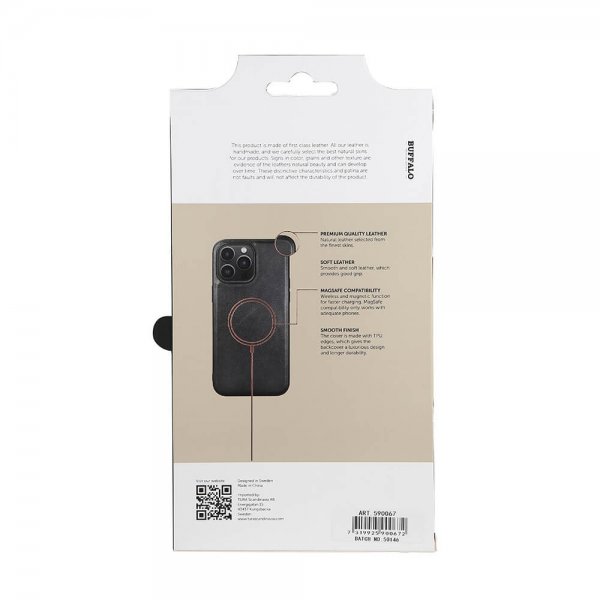 Buffalo iPhone 14 Pro Max -kuori MagSeries musta