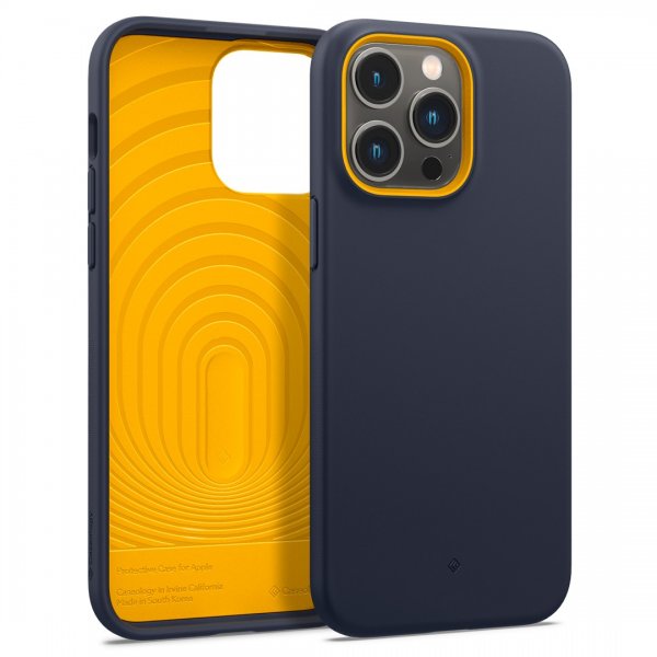 Caseology iPhone 14 Pro Max -kuori näytönsuojalla Nano Pop 360 Blueberry Navy