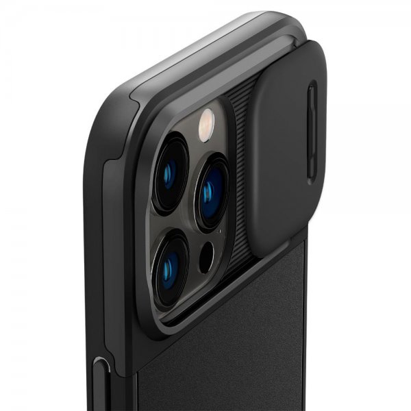 Spigen iPhone 14 Pro Max Suojakuori Optik Armor MagFit Musta