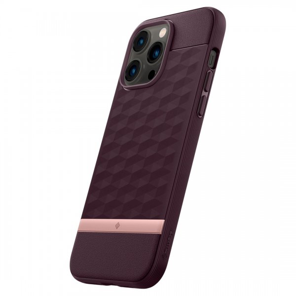 Caseology iPhone 14 Pro Max -kuori Parallax Mag Burgundy Bean