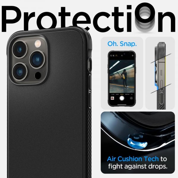 Spigen iPhone 14 Pro Max Suojakuori Rugged Armor MagFit Matte Black