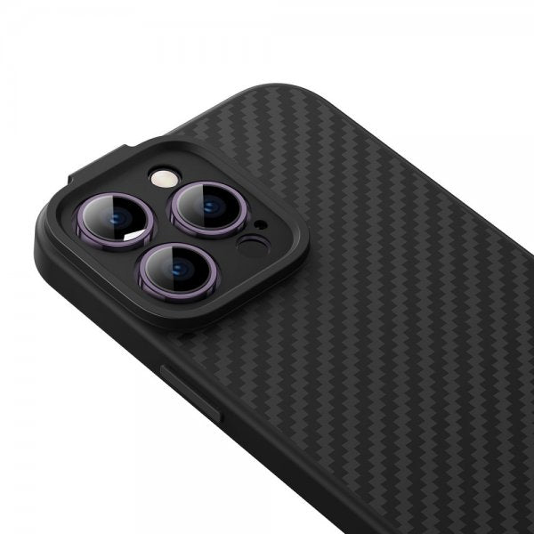 Baseus iPhone 14 Pro Max Kuori Synthetic Fiber MagSafe Musta