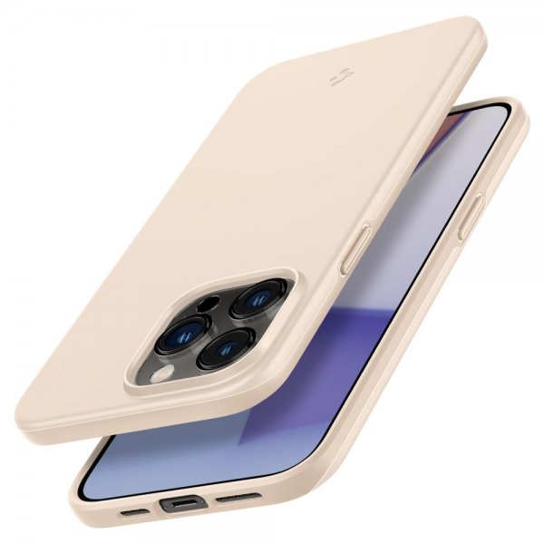 Spigen iPhone 14 Pro Max Thin Fit -suojakuori, hiekanbeige