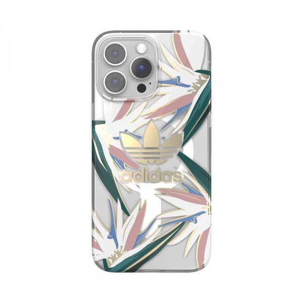 Adidas iPhone 14 Pro Max Kuori Trefoil Kirkas Kotelo MagSafe Kulta