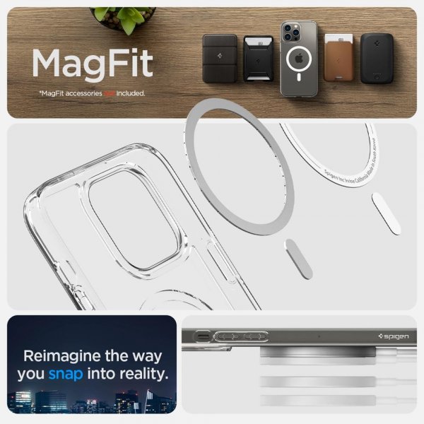 Spigen iPhone 14 Pro Max Ultra Hybrid MagFit -suojakuori, valkoinen