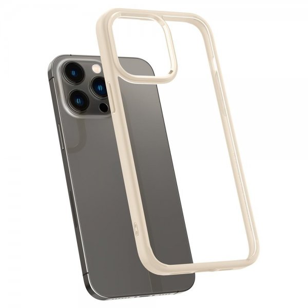Spigen iPhone 14 Pro Max Ultra Hybrid -kuori, hiekanvärinen