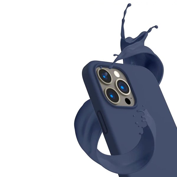 Rvelon iPhone 14 Pro -silikonikuori, sininen