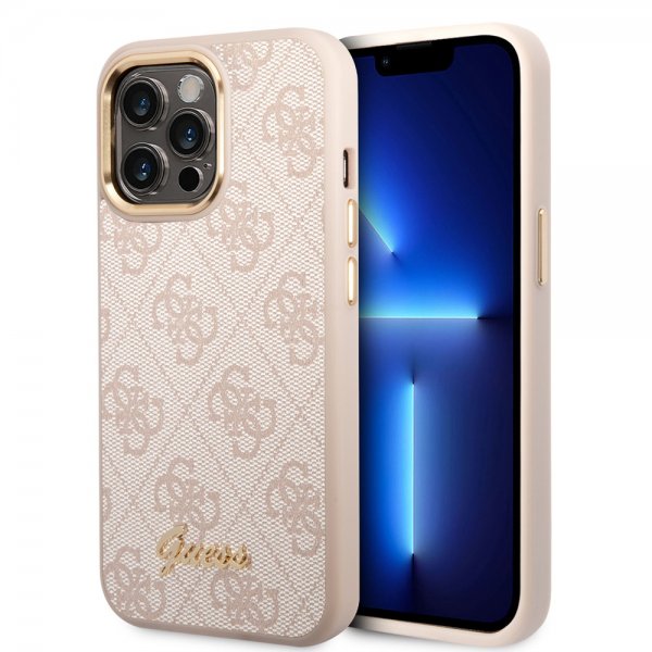 Guess iPhone 14 Pro Kuoret 4G Logo Rosa