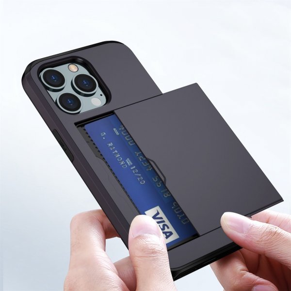 iPhone 14 Pro Card Slide -suojakuori, musta