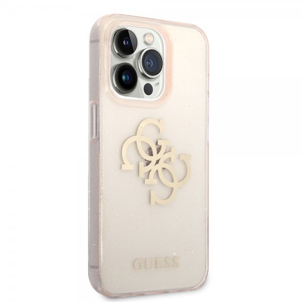 Guess iPhone 14 Pro Kuori Full Glitter Kulta