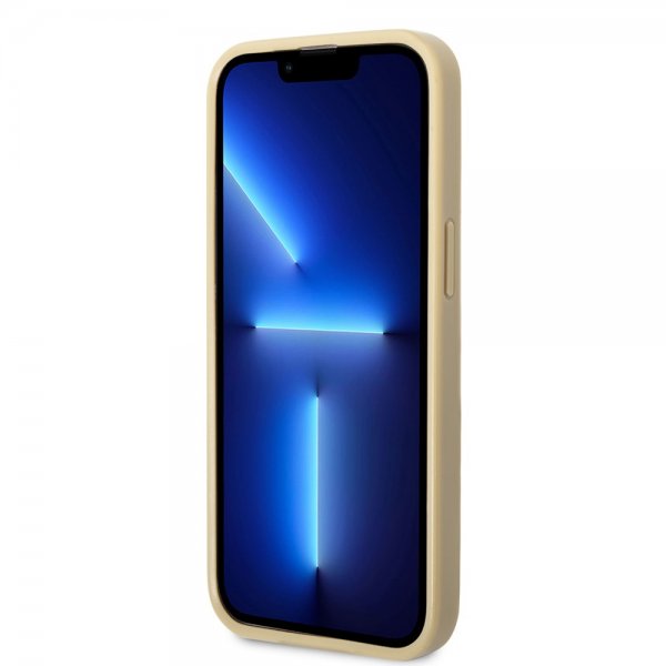 Guess iPhone 14 Pro Kuoret Glitterhiutaleet Metallilogo Kulta