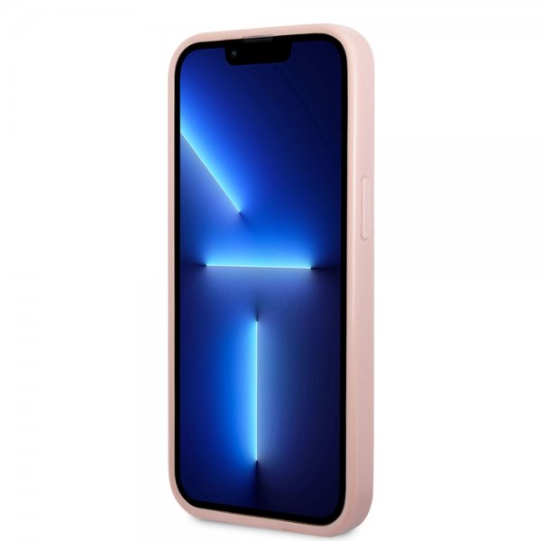 Guess iPhone 14 Pro Kuori Glitter Flakes Metallilogo Ruusukulta
